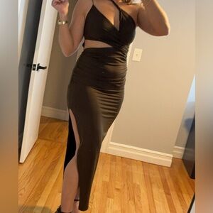 Zara Cut Out Ruched Dress